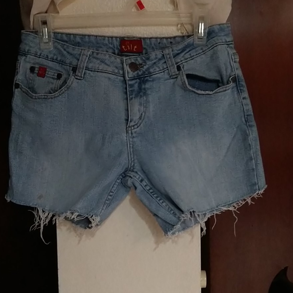 Denim cutoff shorts